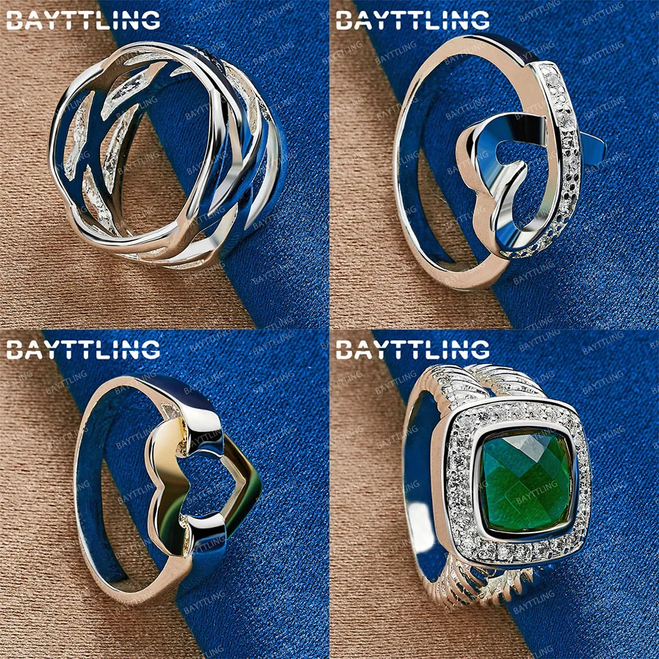 

Luxury 925 sterling silver 7/8/9/10 exquisite hollow heart ring women's jewelry temperament accessories gift wedding