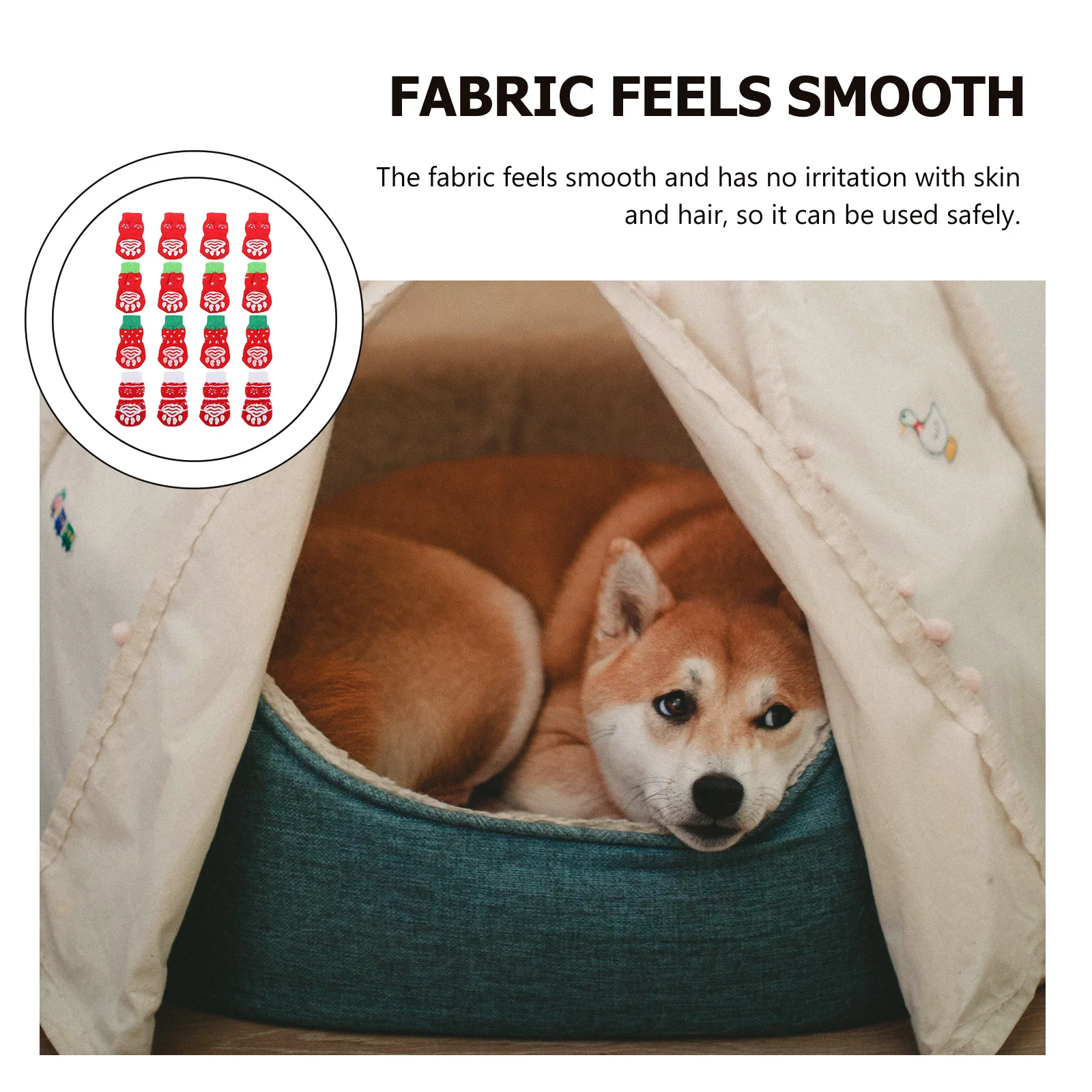 

16Pcs Pet Socks Non-Slip Warm Footwear Protecting Paws from Dirt Snow Cold Floor Quiet Pet Socks Dog Paw Protection