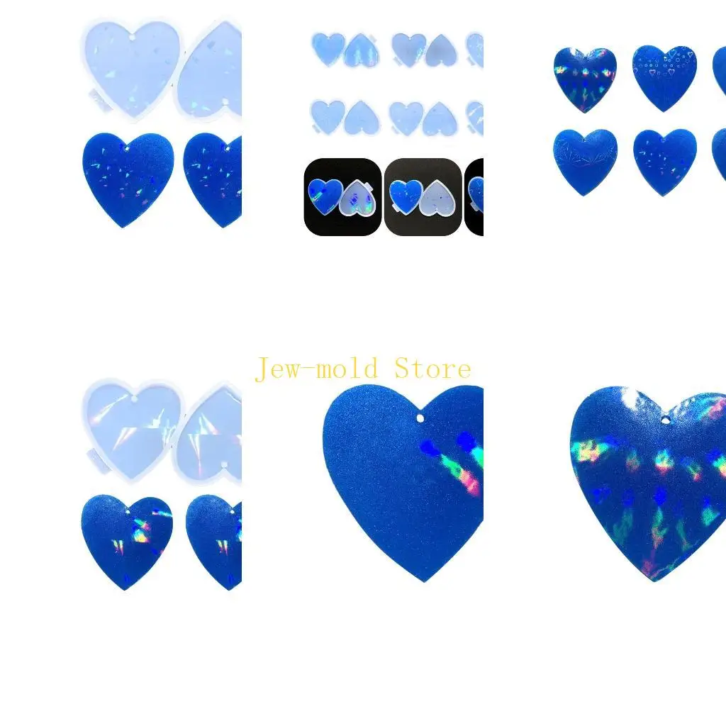 

C71B Light and Keychain Silicone Mold with Hole Keyring Pendant Handmade Mold Valentine's Day Birthday Gift Jewelry