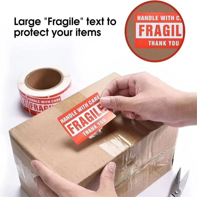 250Pcs Fragile Sticker Warning Stickers Fragile Handle with Care Fragile Labels Adhesive Labels for Shipping Moving Packing