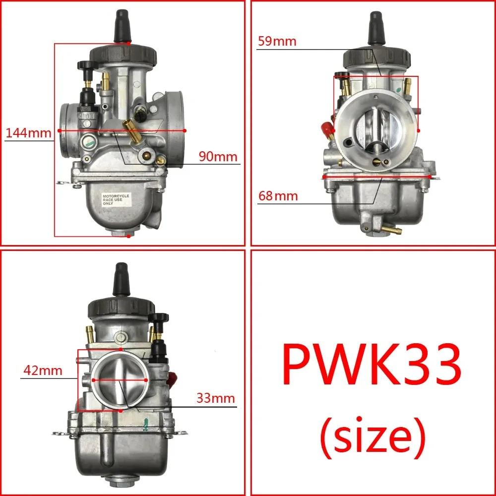 For KEIHIN PWK Carburetor 33 34 35 36 38 40 42mm Racing Parts Scooters Dirt Bike ATV Power Jet 250cc Motorcycle Large Caliber view 6