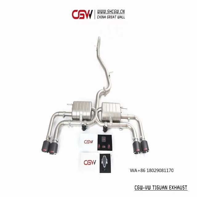 

Выхлопная система Afable Performance Exhausts Valvetronic с карбоновыми насадками на четыре патрубка для VW 2.0T AWD, полная система Catback