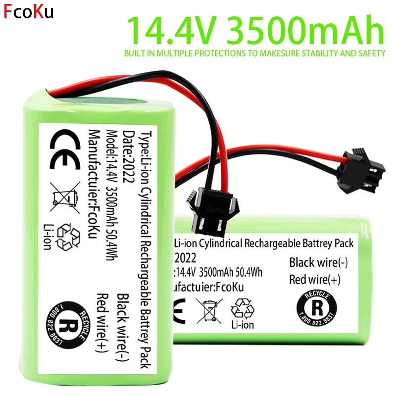 

14.4v 3500mAh Replacement Battery, Compatible With Ecovac Deebot N79 N79s Dn 622 12.15c, 15T, 35C And G10 Hybrid Batteries.