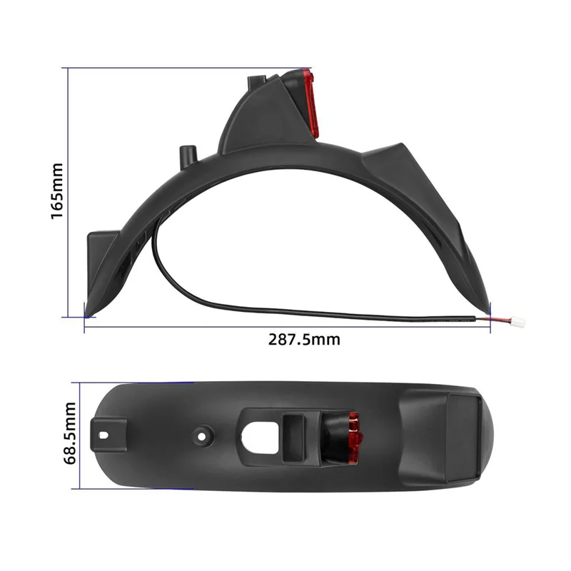 

Fender For Xiaomi Mi4 Lite 2Gen Electric Scooter Rear Mudguard With Taillight, Tire Splash Guard Accessories