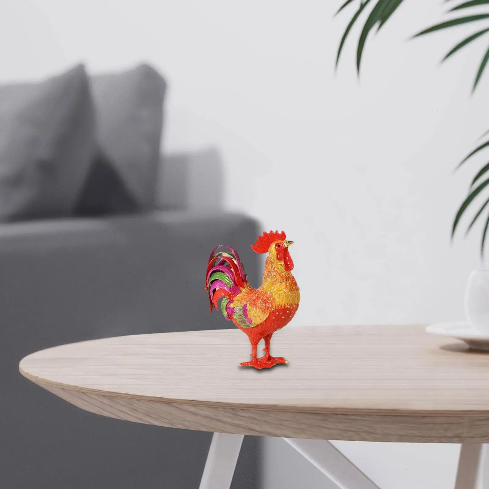 

Enamel Rooster Trinket Box Enameled Jewelry Decor Decorative Jewelry Holder Box