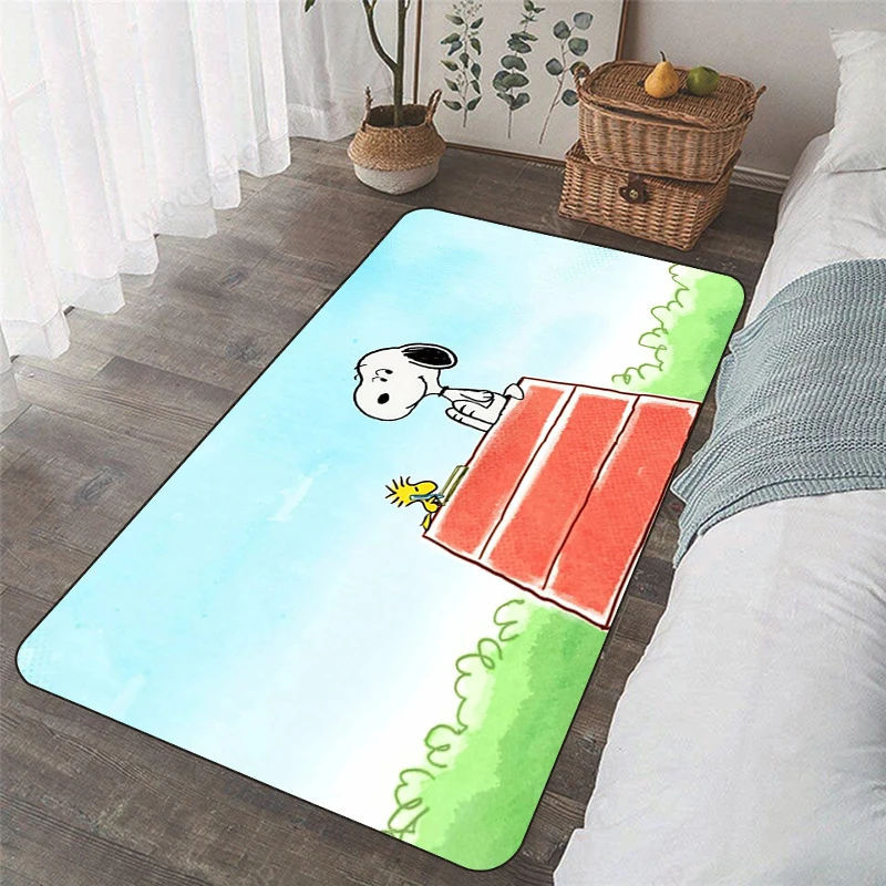 S-Snoopys Dog Carpet Rug Doormat Door Mats Entrance Non-slip Washable Kitchen Mat Room Hallway Bedrooom Floor Welcome Prayer