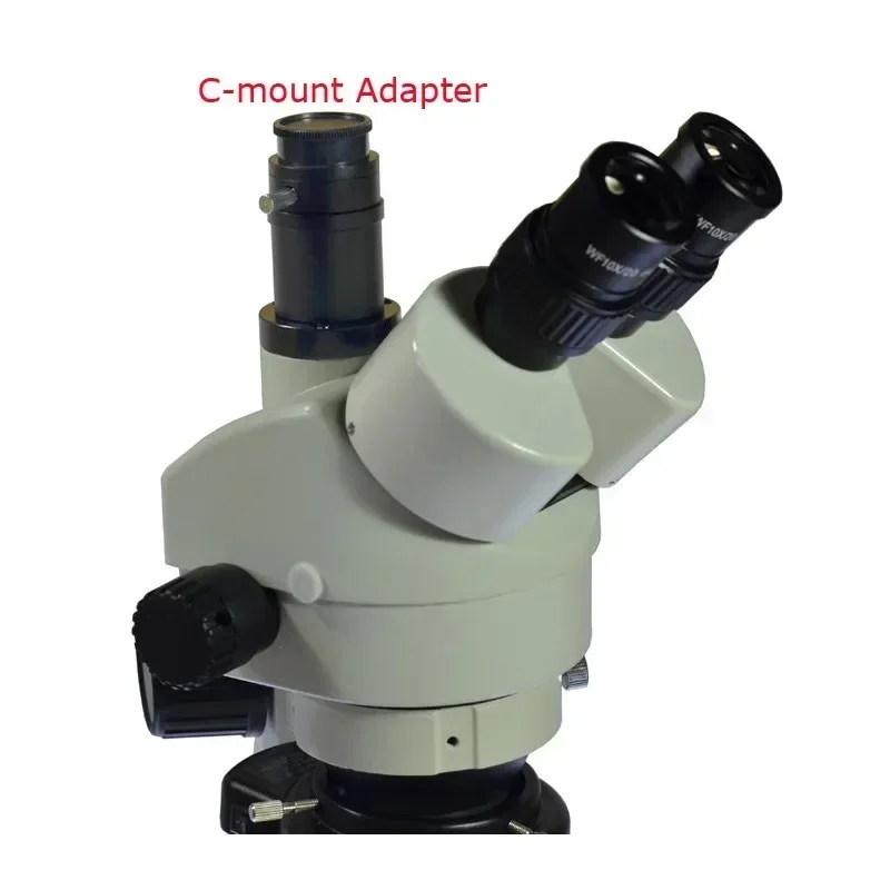 مجهر بحامل تكبير 7-45X Simul-focal مع مجهر CTV CCD Adapte أدوات ثلاثية العينيات يمكن أن ترى 3 ملحقات العدسة Telescopio