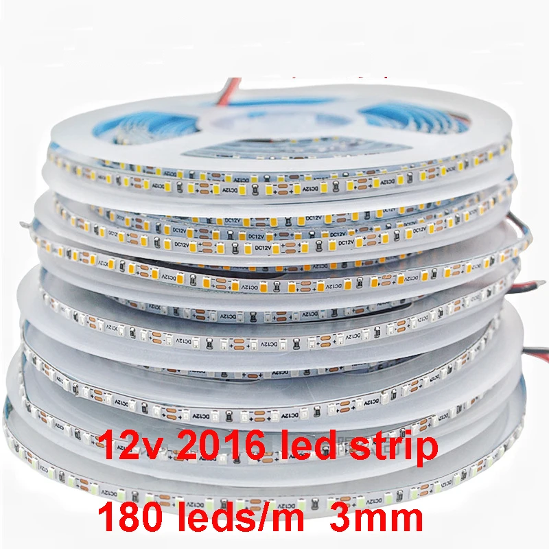 Ultra Thin 3mm LED Strip 180 leds/m 2016 LED Flexible Tape 3000K Nature White 4000K 6000K Red Green Blue  Exhibition Show Strip