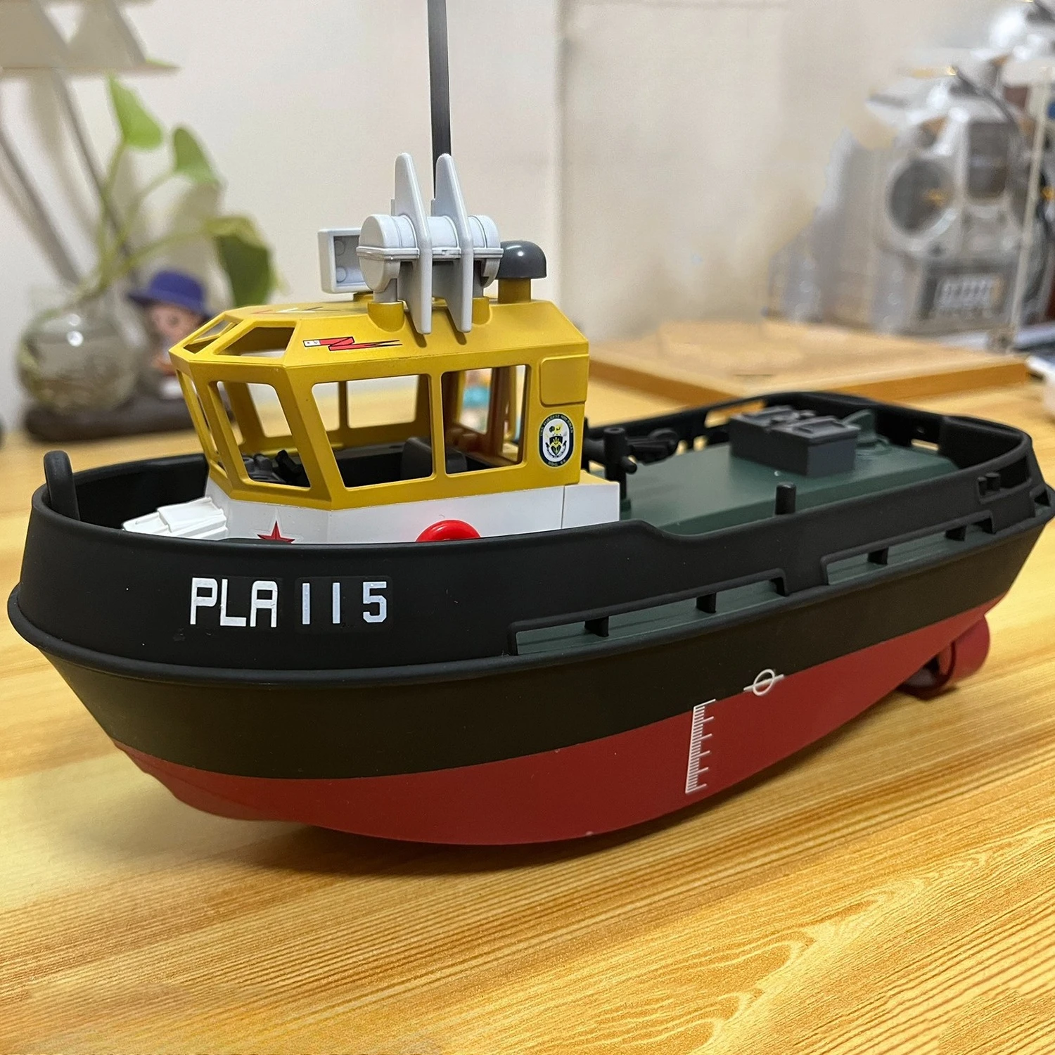 1/72 RC 선박 23cm 시뮬레이션 항구 원격 조종 예인선 듀얼 모터 RC 선박 모델 RTR 선박 장난감 소년 선물