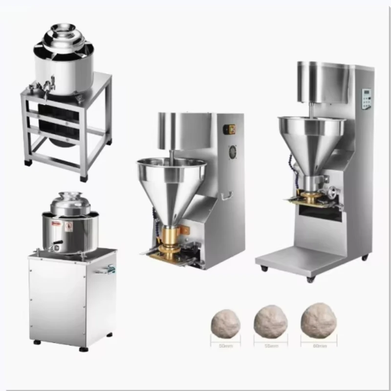 

Small beef filled fish ball mold forming and beating meat ball machine