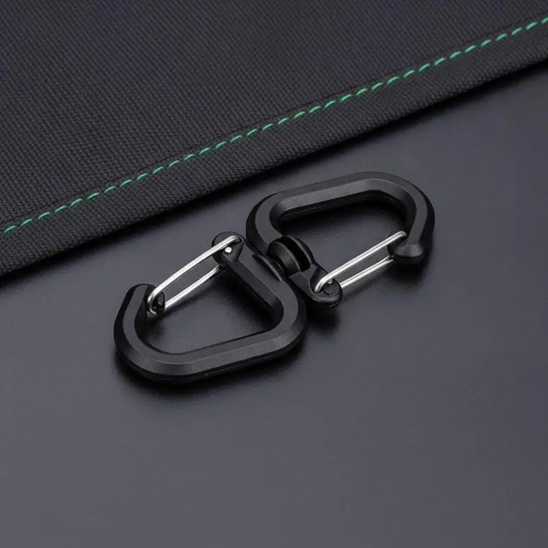 New Double Carabiner Swivel Hook 1/6Pcs Lightweight Outdoor Camping Clip for Backpack Hiking Keychain