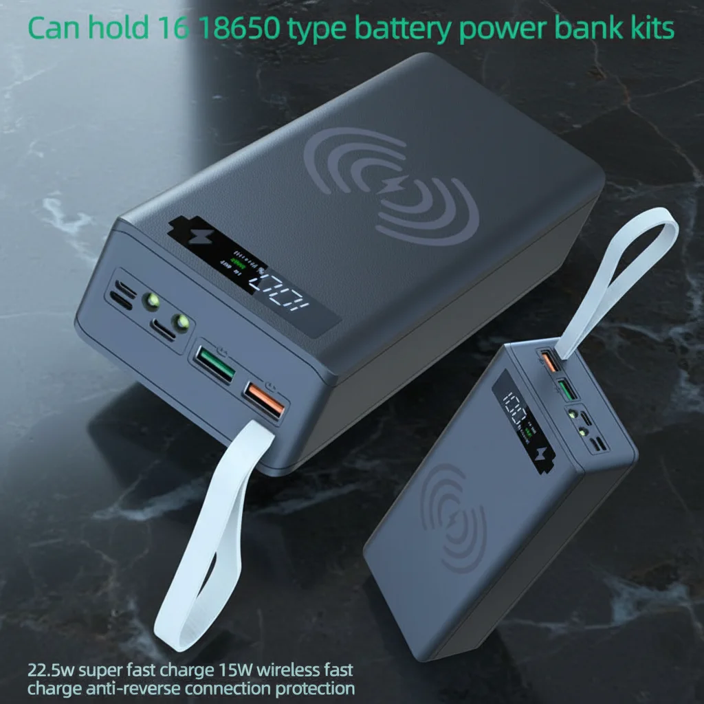 

НОВЫЙ чехол для аккумулятора 16*18650 C16, USB-сварка, бесплатный чехол для аккумулятора, съемный портативный QC 3,0 PD, корпус «сделай сам», для Powerbank