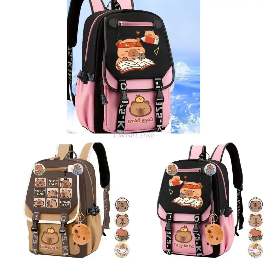 

Y1UB Capybaras Backpack for Boys Girls Travel Casual Laptop Backpack Hiking Daypack