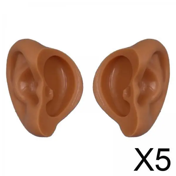 

Пластиковые уши для кукол, натуральный коричневый оттенок, размер S, многоразовый аксессуар для одежды кукол Блайт, головы кукол BJD, кастомных шарнирных кукол