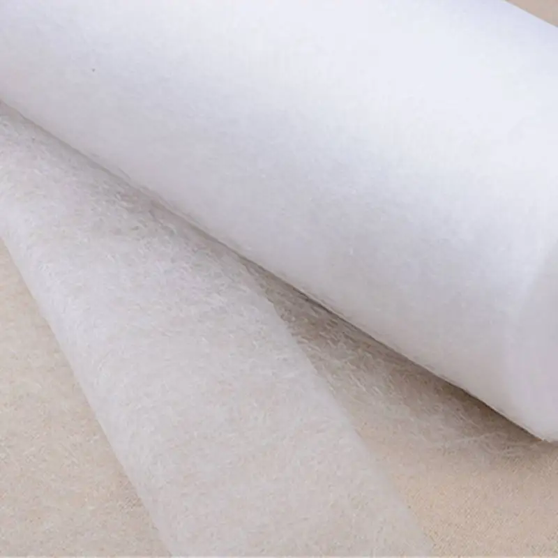 112cm*1M White Non-woven Fabric Interlinings Iron On Sewing Patchwork Double-sided Adhesive Lining Garment Accessory DIY 1PC