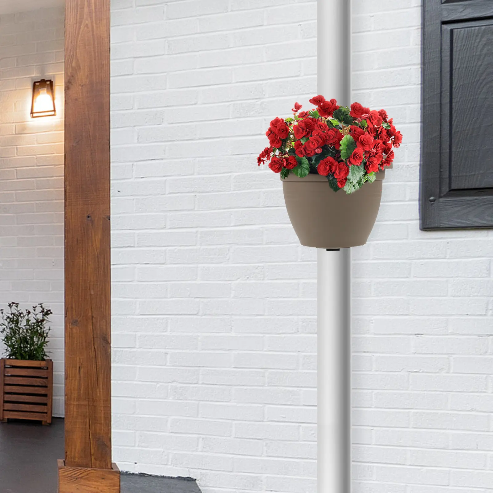 Creative Plastic Pipe Mount Planter Hanging Flowerpot Water Pipe Holder Tube Planter Space Saving Wall Decoration