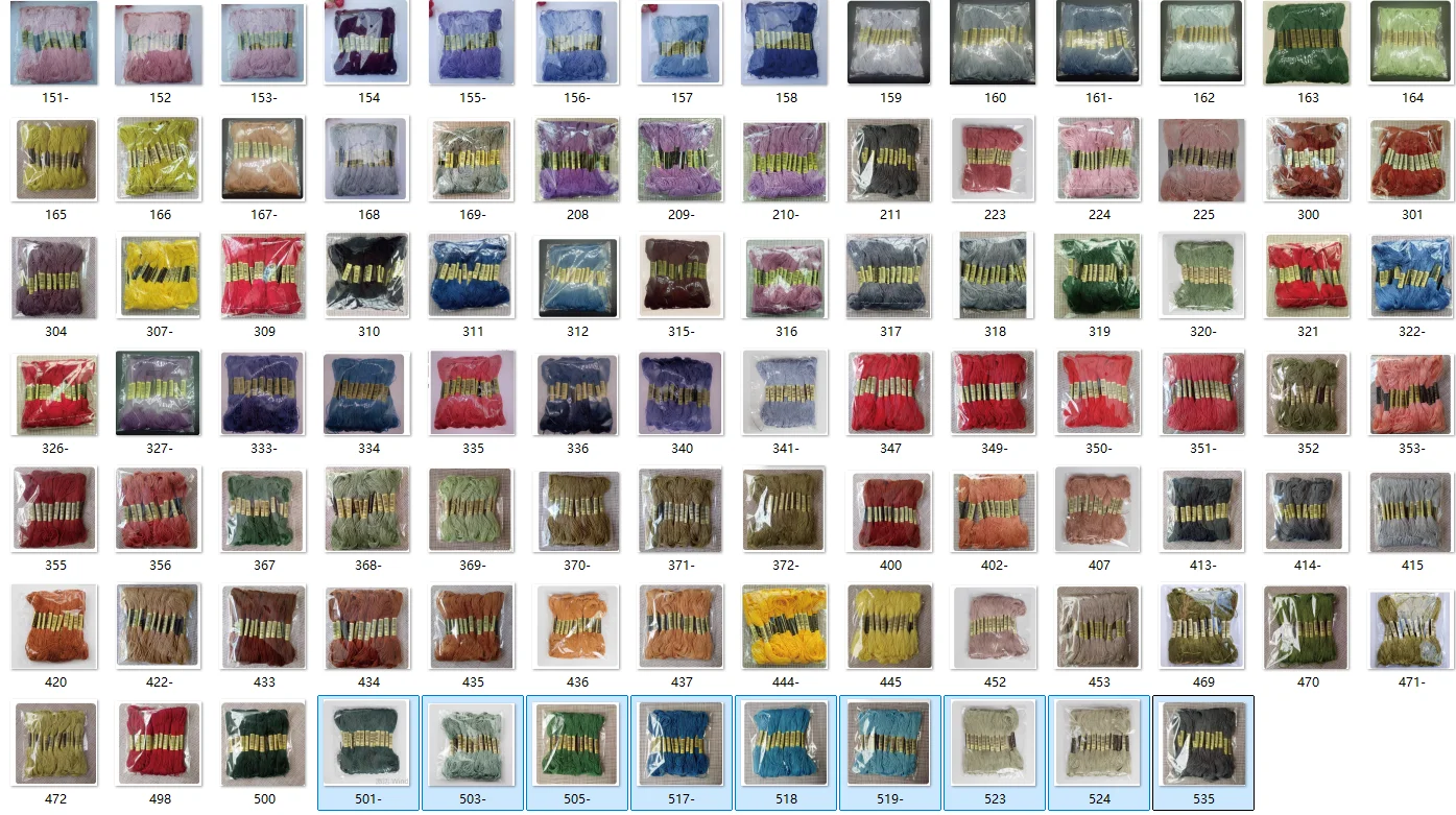 

CXC Threads Two labels rose to me 10 pieces cross stitch threads cross stitch embroidery thread Custom threads colors 151-531