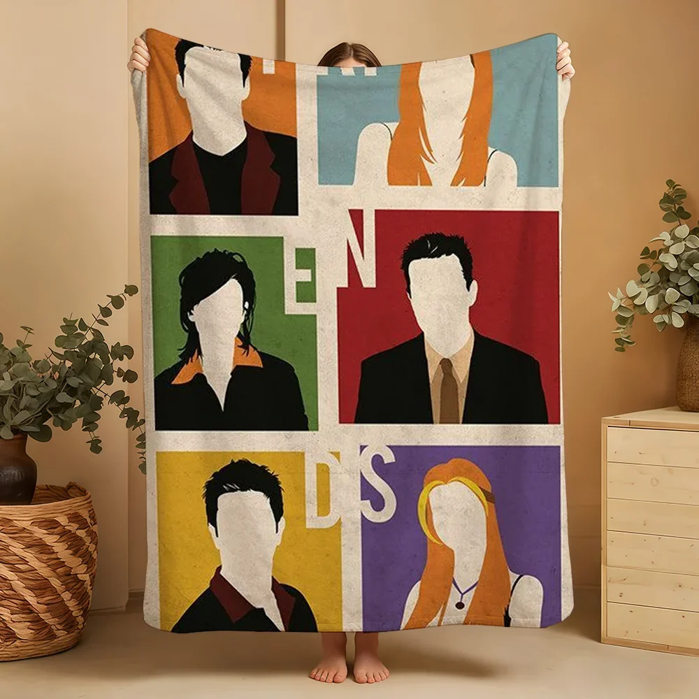 Friends Show Inspired Throw Blanket Cozy Pop Culture Gift for TV Lovers Nostalgic Couch Decor 150x230cm