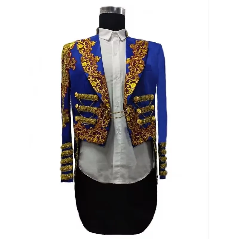 

Suit Jackets Male Men's Formal Wedding Tailcoat Singer Chorus Groups Tail Blazers Prom Party Stage Performance Magic Show Coat