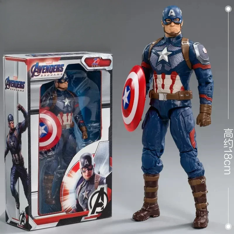 Avengers Endgame Captain America Steve Articular Mobility Figurine Genuine Film Derivative Model Desktop Ornaments Collectors