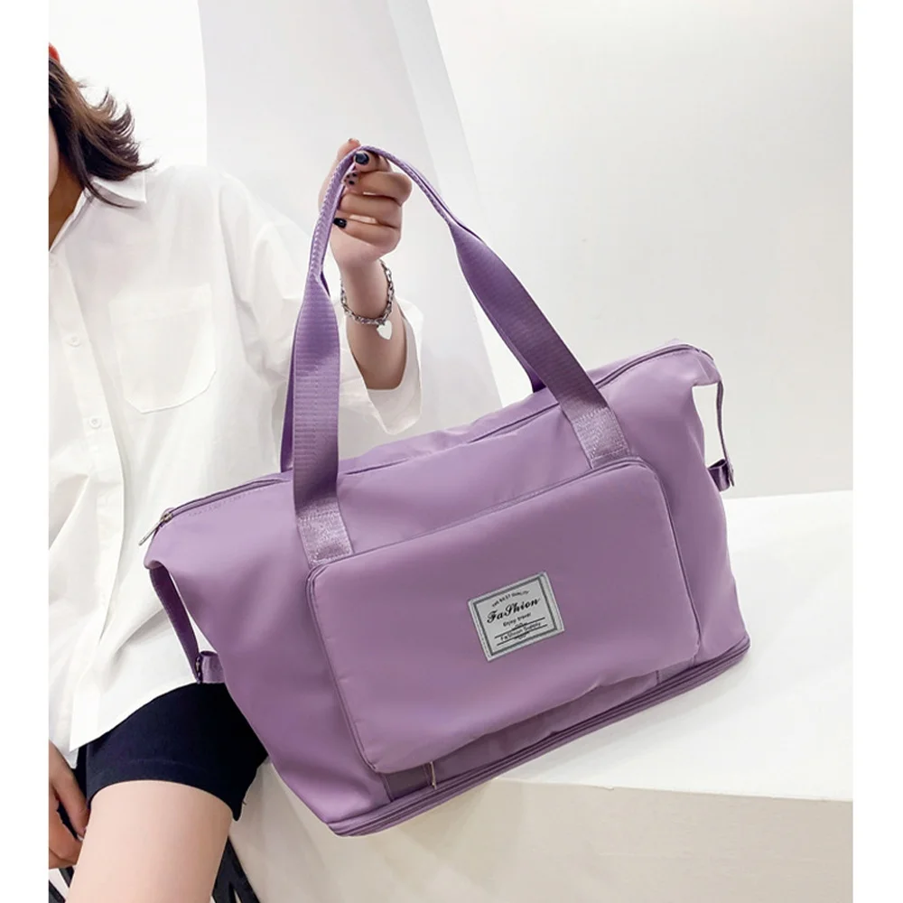 Bolso plegable de gran capacidad para mujer, bolsa de viaje, bolso de mano, bolso de hombro