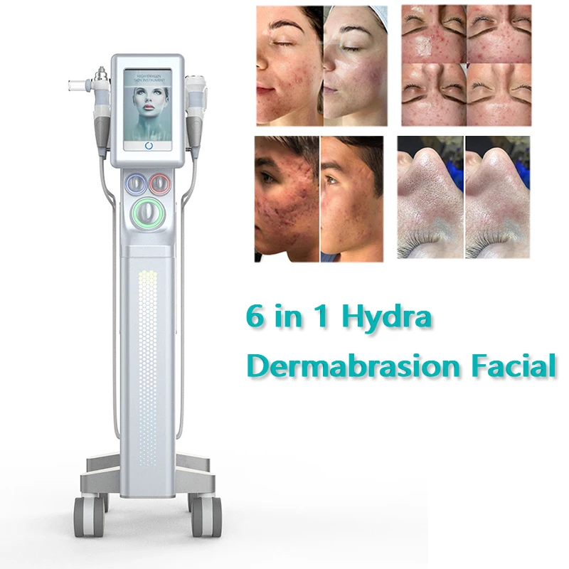 Professional Microdermabrasion 6 In 1 Water Oxygen Skin Care Deep Cleaning Hydra Dermabrasion Facial Machine Water Aqua Peeling