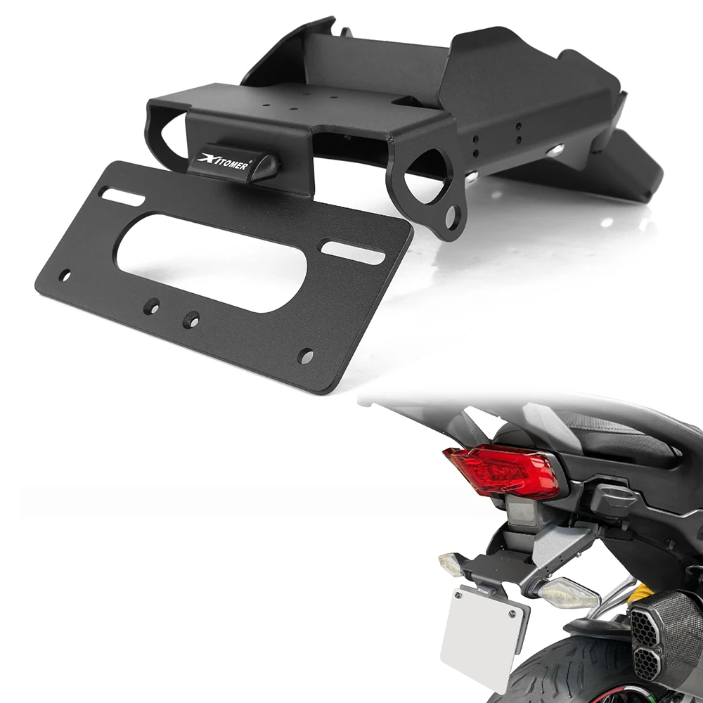 

Motorcycle Rear Tail Tidy Fender Eliminator License For Ducati Multistrada V4 / V4S 2021-2024 Number Plate Frame Holder Bracket