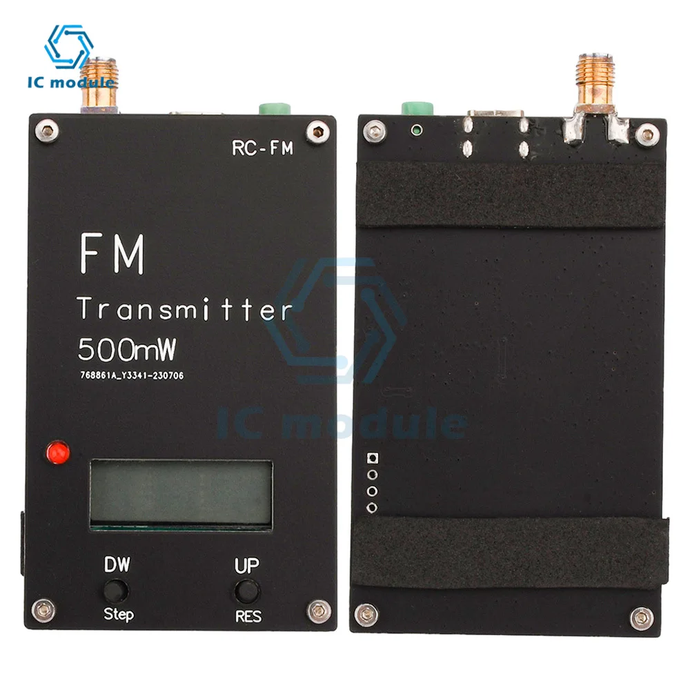 2000M 0.5W FM Transmitter Frequency LED display Stereo Digital 76-108MHz for DSP Radio broadcast Campus Radio Station Receiver