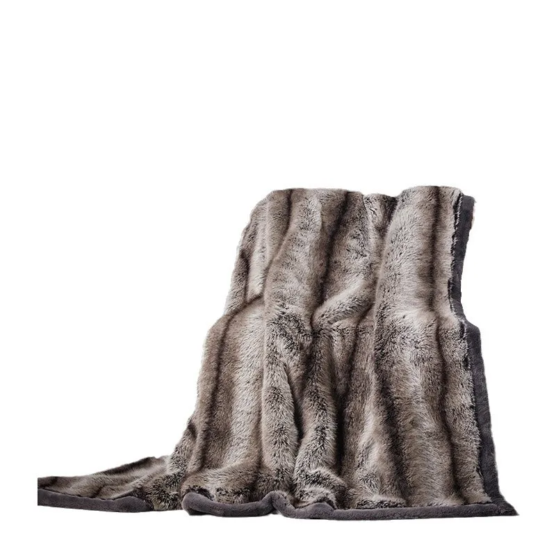 

Autumn and winter imitation fox fur blanket by winter thickened blanket extra thick Raschel bed blanket sofa bed