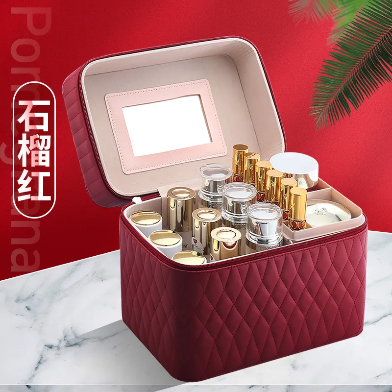 2023x New Large-capacity Cosmetic Case Multifunctional Suitcase Cosmetic Storage Box