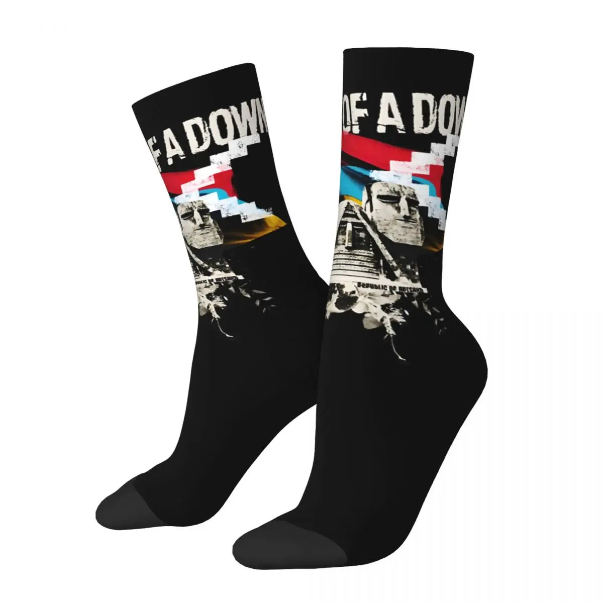 Happy Funny Men's compression Socks Amazing Retro Harajuku System Of A Down Street Style Novelty Seamless Crew Crazy Sock Gift