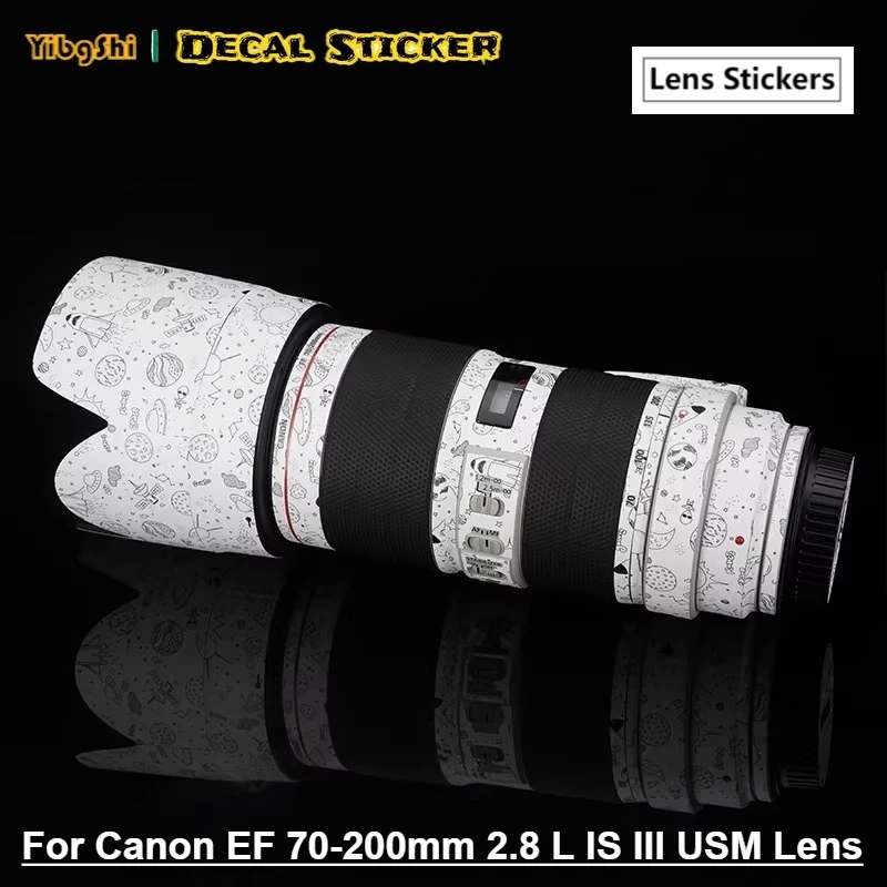 

Для Canon EF 70-200 мм 2,8 L IS III USM, наклейка на объектив, виниловая пленка, защитная пленка для объектива, защитная наклейка для корпуса EF70200/2,8 III