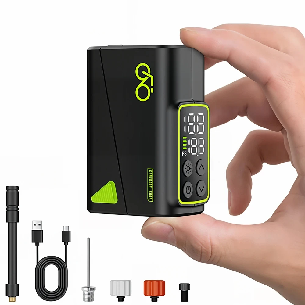 LFLIUN Mini Electric Bike&motorcycle Pump Portable Compact Battery-Powered Cycling Basketball Tire Inflator for Bicycles 1300mAh