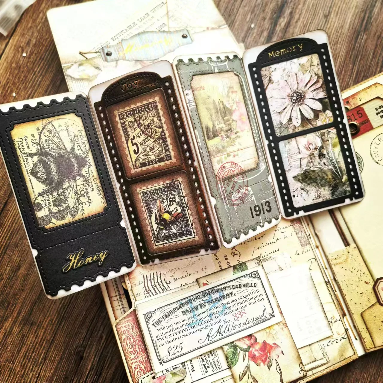 【GOGOCRAFT】KW014-5 Reversal Film- -Cutting Dies for JunkJournal Scrapbooking PaperDIY Original Designs