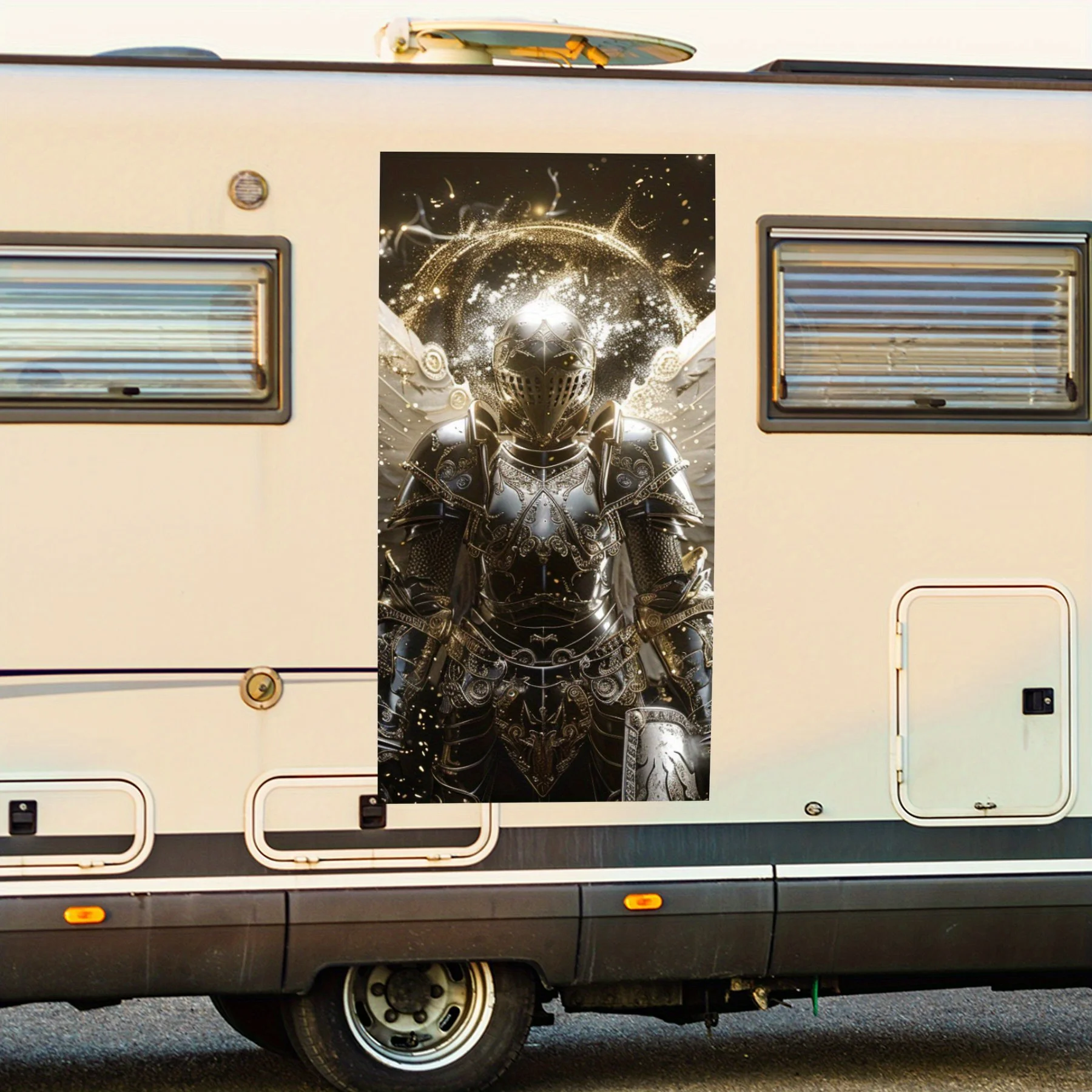 

Holy Angel Knight Car Sticker,Vinyl decal on the side of the motor home, waterproof self-adhesive vinyl sticker on the side of t