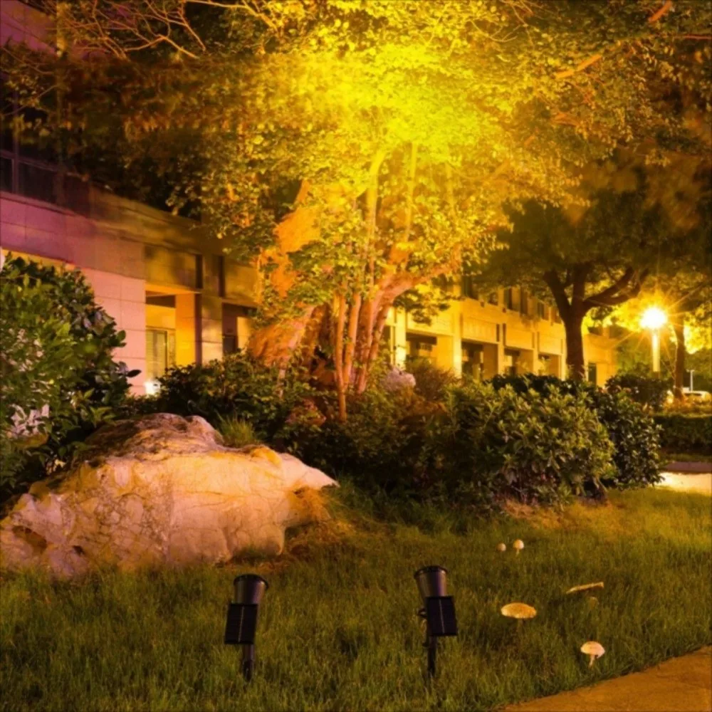 

9/1 LED Solar Spotlights Anti-freezing Waterproof Brightness Adjustable Spot Light Pathway Lights Tree Lights Garden Decor Lamp