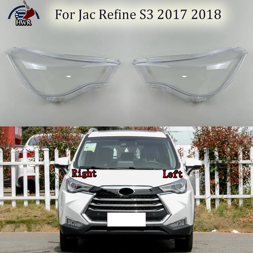 Headlamp Lamp Cover Headlight Shell Transparent Mask Lens Plexiglass Replace Original Lampshade For Jac Refine S3 2017 2018