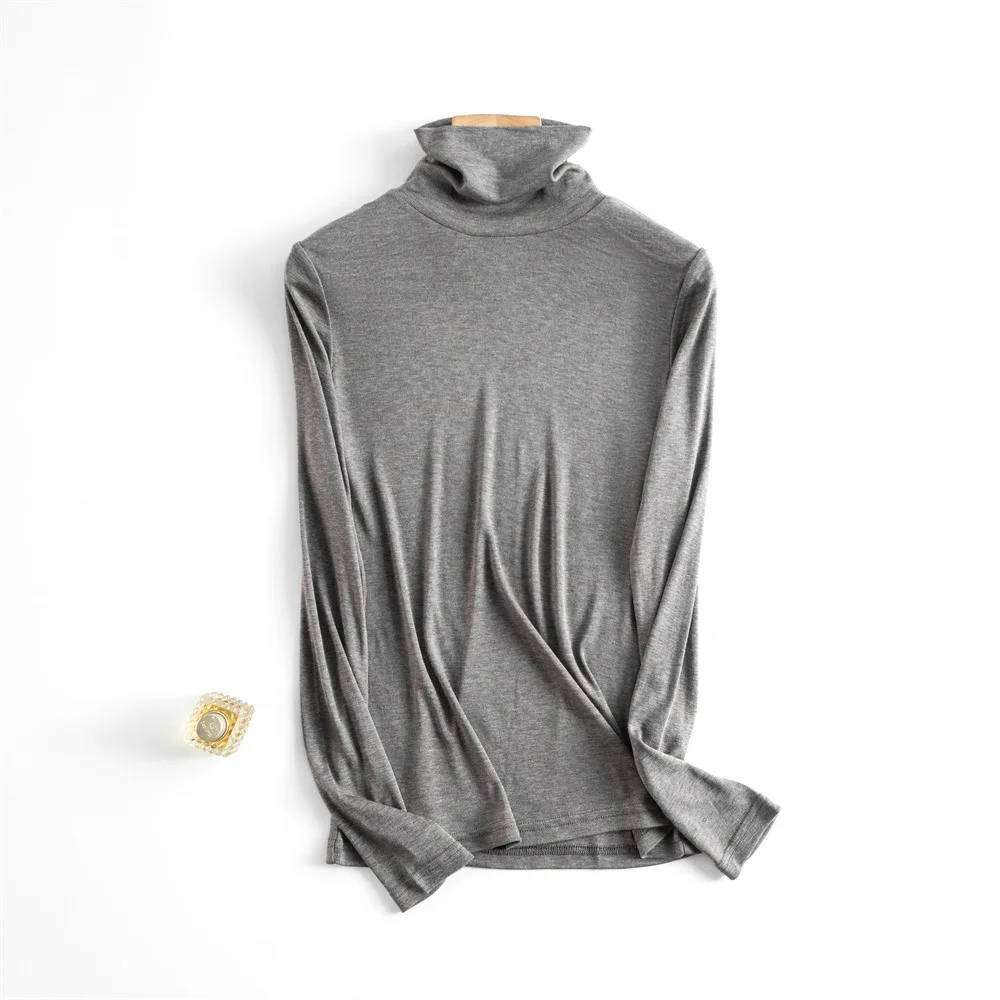 BirdTree, 6A 6% Naturseide Elegante T-Shirts, Damen Langarm O-Ausschnitt, Casual OL Oberteile für den Alltag, Herbst Winter 2026 Neu T48749QM – Detail 21