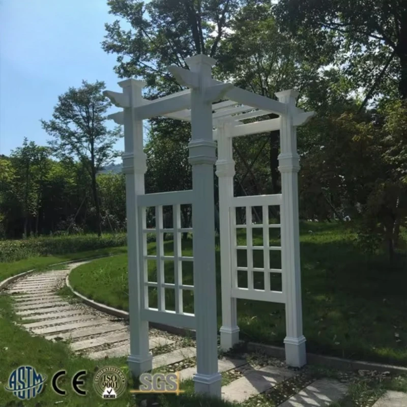 

High Quality Customized White Vinyl Arbor For Garden