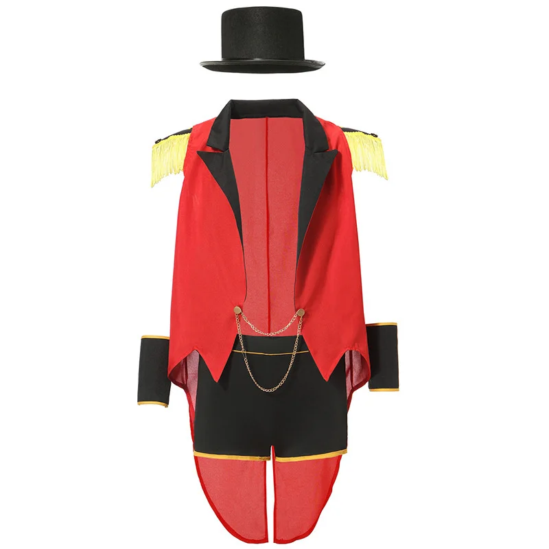 Costume de clown LYus pour homme adulte, cosplay d'Halloween, entraîneur d'animaux, smoking pour homme, ensemble de vêtements de performance