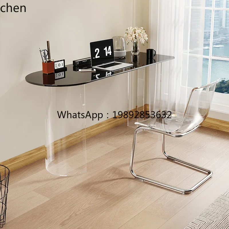 

i7 acrylic suspended computer desk small apartment long desk glass office study table