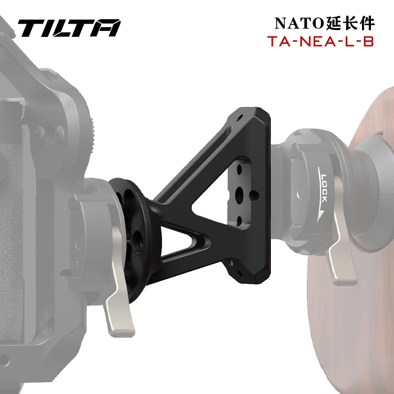 TILTA TA-NEA-L-B Handle NATO Extension Attachment Camera Cage Handle Connector Slider Adapter