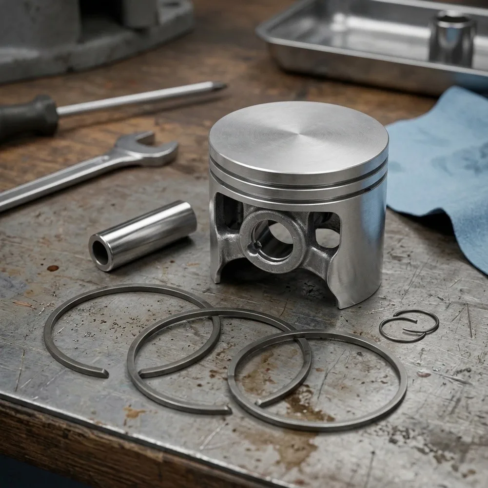 Trusted Aftermarket for piston Kit for 044 MS440 50mm Bore with Ring Set and 12mm Wrist Pin Fits 1128 030 2015