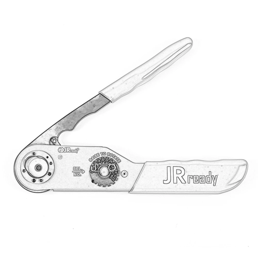 

JRready JRD-FT8 Crimping Tool, M22520/1-01 Thru-hole Enlarged Version Working Diameter 6.35mm, Wire Range 12-26AWG