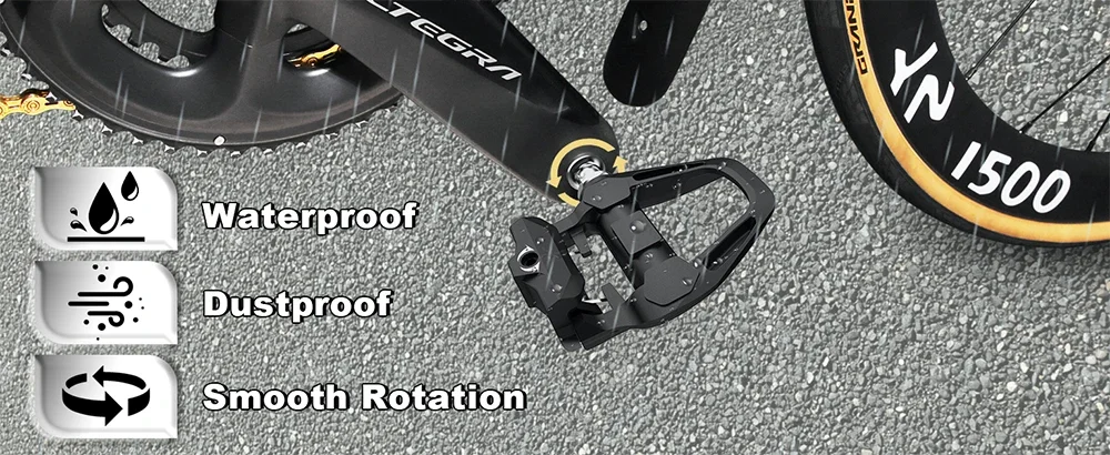 BUCKLOS Bike Lock Pedale Fahrrad Klickpedale für SPD-SL Rennrad Selbstsicherndes Pedal mit Stollen Fahrradzubehör – Detail 8