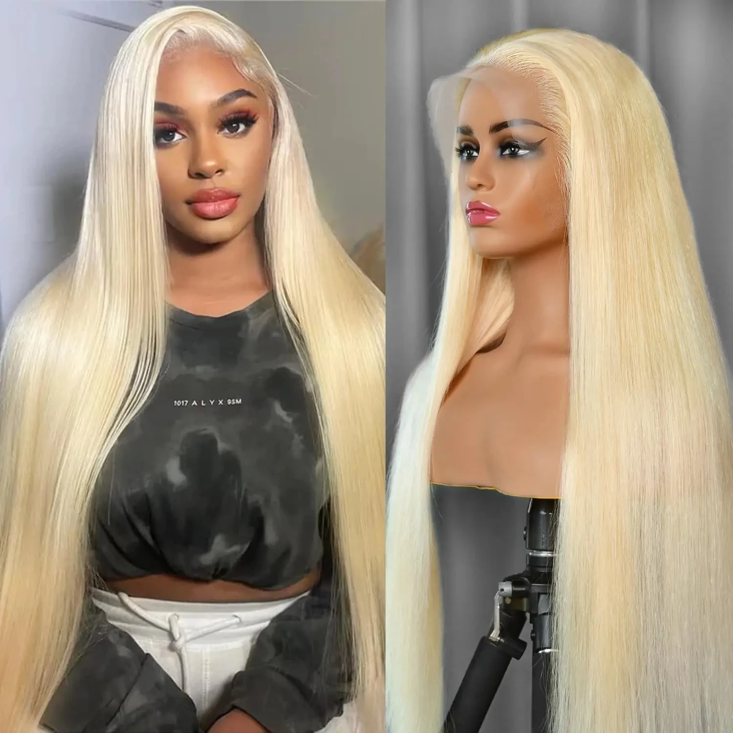 

613 hd Lace Frontal Wig 13x6 Bone Straight Blonde Lace Front Wigs Cheap on Sale 30 Inch Virgin Wigs for Women Choice Cosplay