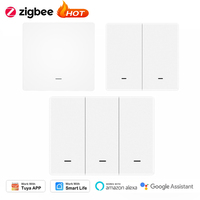 ZigBee 1-3Gang Smart Scene Switch Push Button,Battery Powered,Automation,Tuya Smart Life APP Wireless Google Home Alexa Control