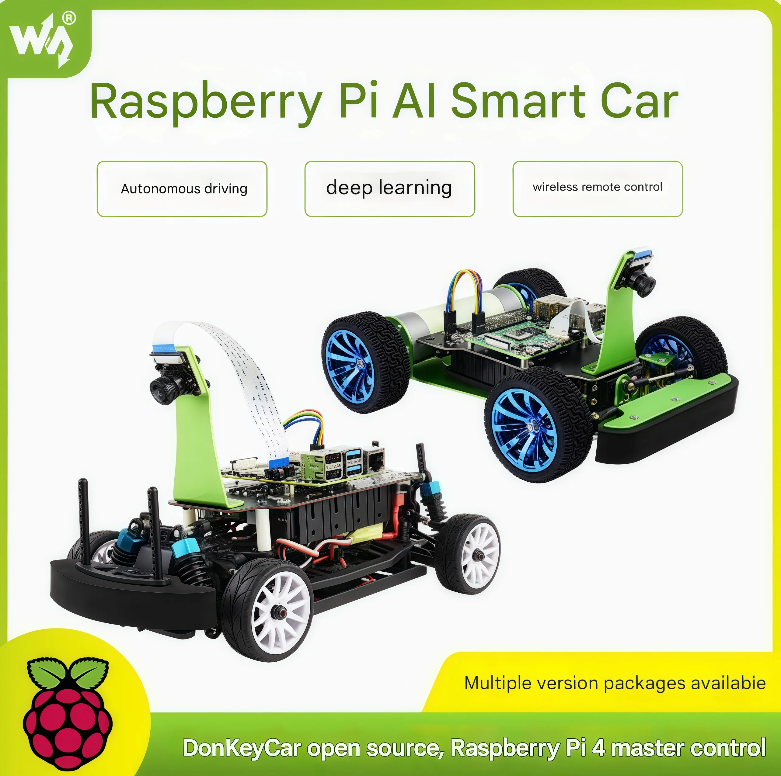 

Raspberry Pi 4B AI робот-автомобиль с искусственным интеллектом DonkeyCar автономный комплект для вождения