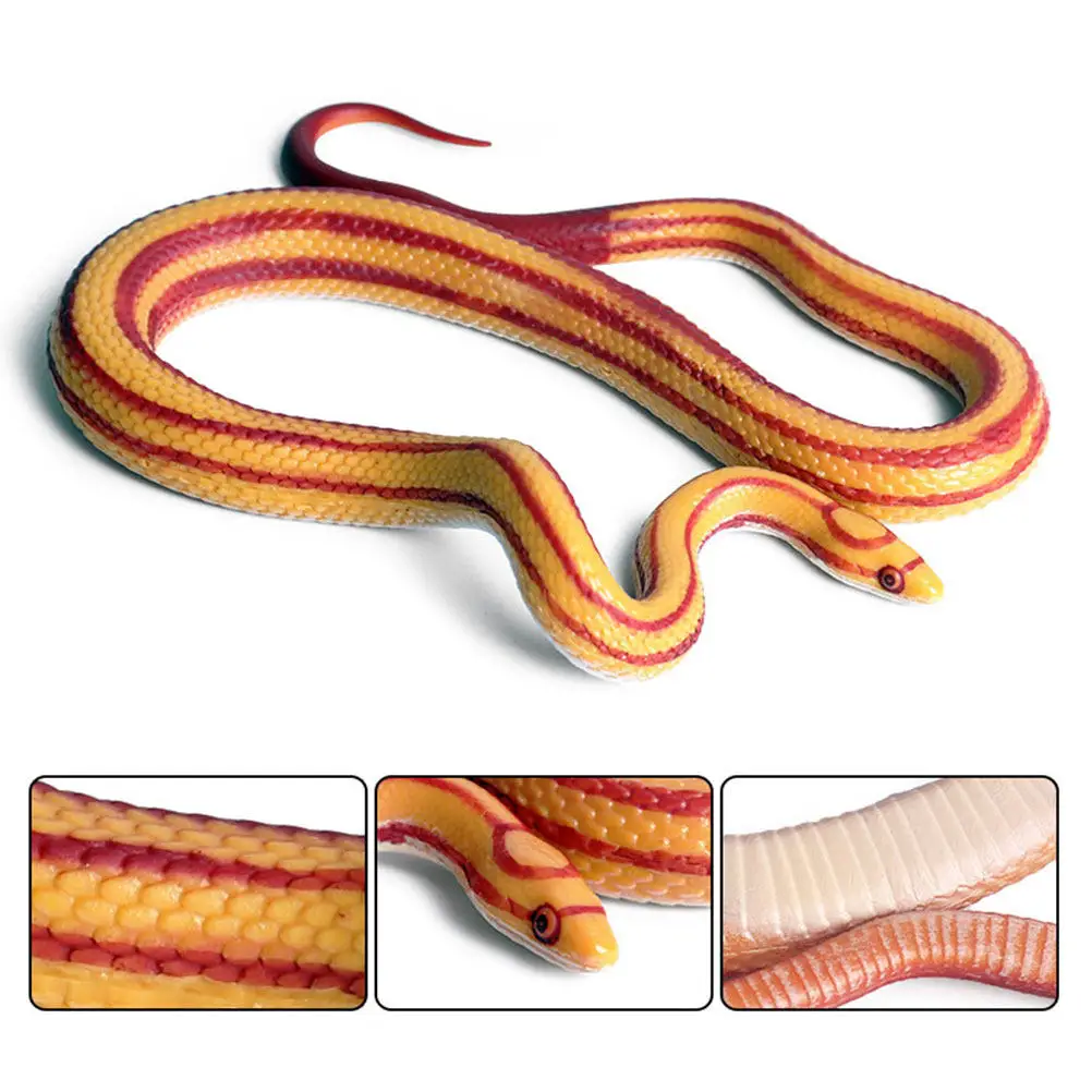 Corn Snake Fake Snake Prop Realistic Reptile Decoration Halloween Tricky Prop Scary Scene Arrangement April Fools Fun