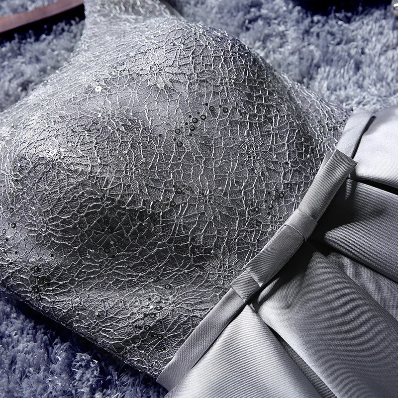 فساتين قصيرة لحفلات العودة للوطن للصغار أنيقة مطرزة بالدانتيل رخيصة للنساء على شكل حرف V من الخلف فساتين لحضور الحفلات الموسيقية من الساتان لوصيفة العروس